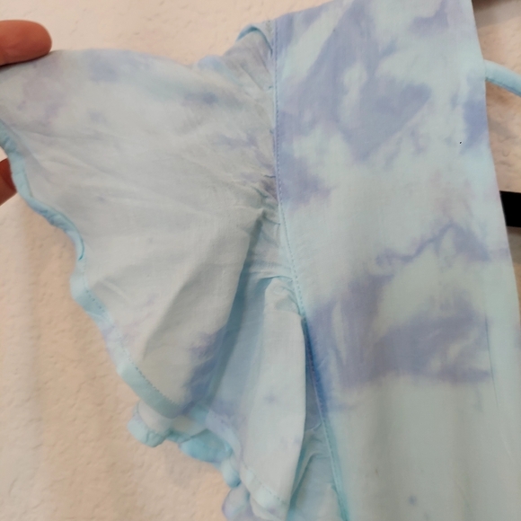 NWT Tiare Hawaii V Neck Blue & Lavender Tie Dye Beach Cover up Size 6 - Picture 9 of 17